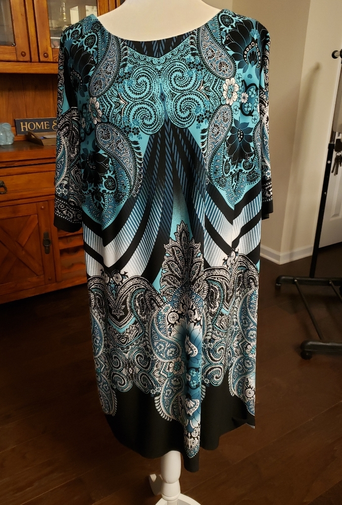 Studio One Tunic style teal dress